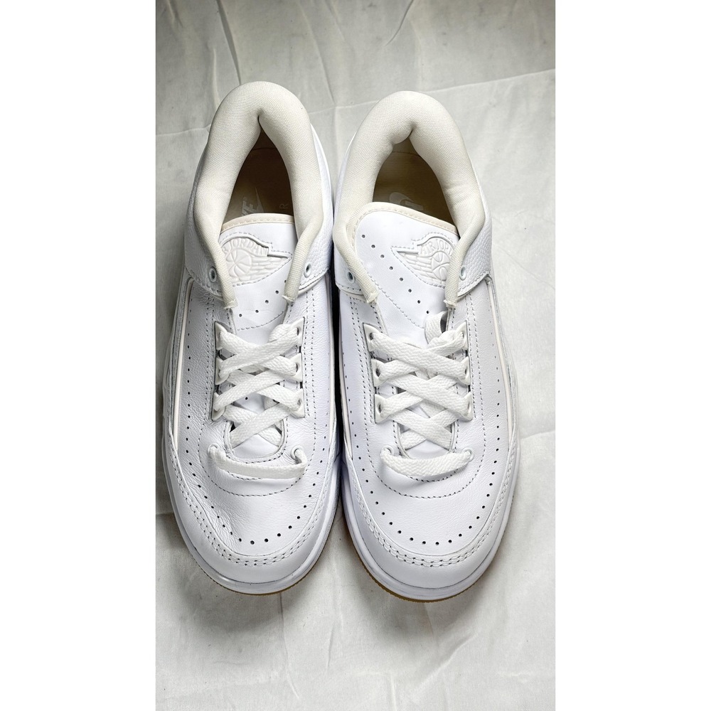 Nike Air Jordan 2 3 Shoes Womens Size 7.5 White Sail‎ Gum Leather FZ4122-102